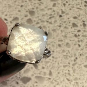 Pandora white stone ring